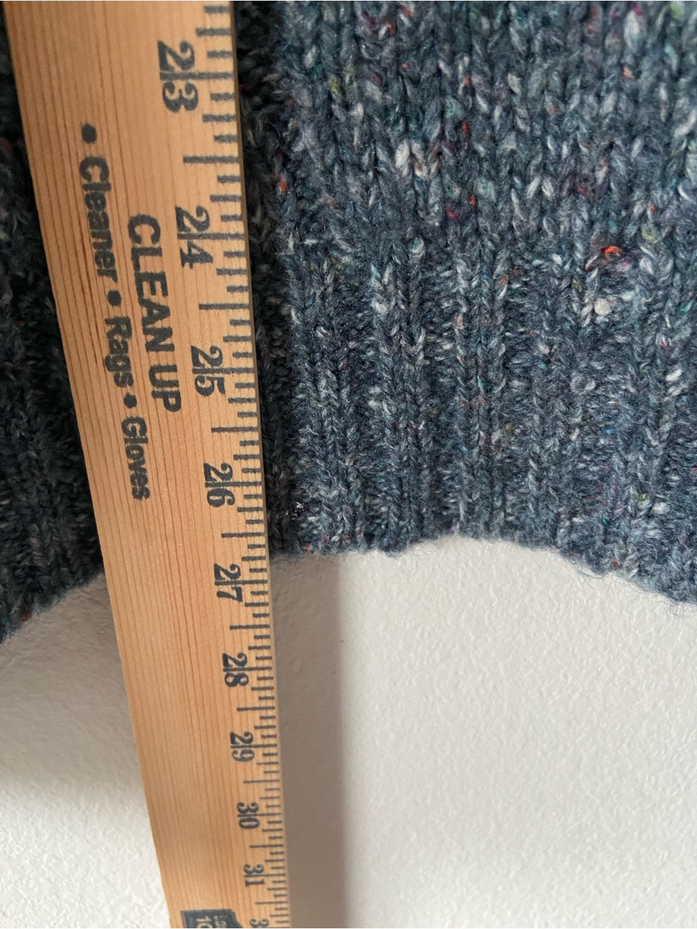 L.L.Bean Wool Blend Cable Knit Cardigan Sweater Blue Size M - Picture 9 of 10